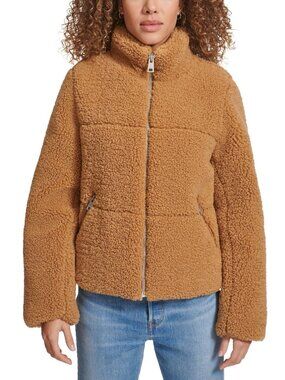 Levi's Women's Stand Collar Sherpa Puffer Jacket Size S